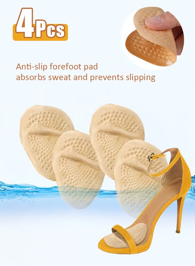 زوجان من وسادات الكعب للنساء، وسادات مشط القدم لتخفيف آلام القدم، وسادات كرة القدم - Image 1